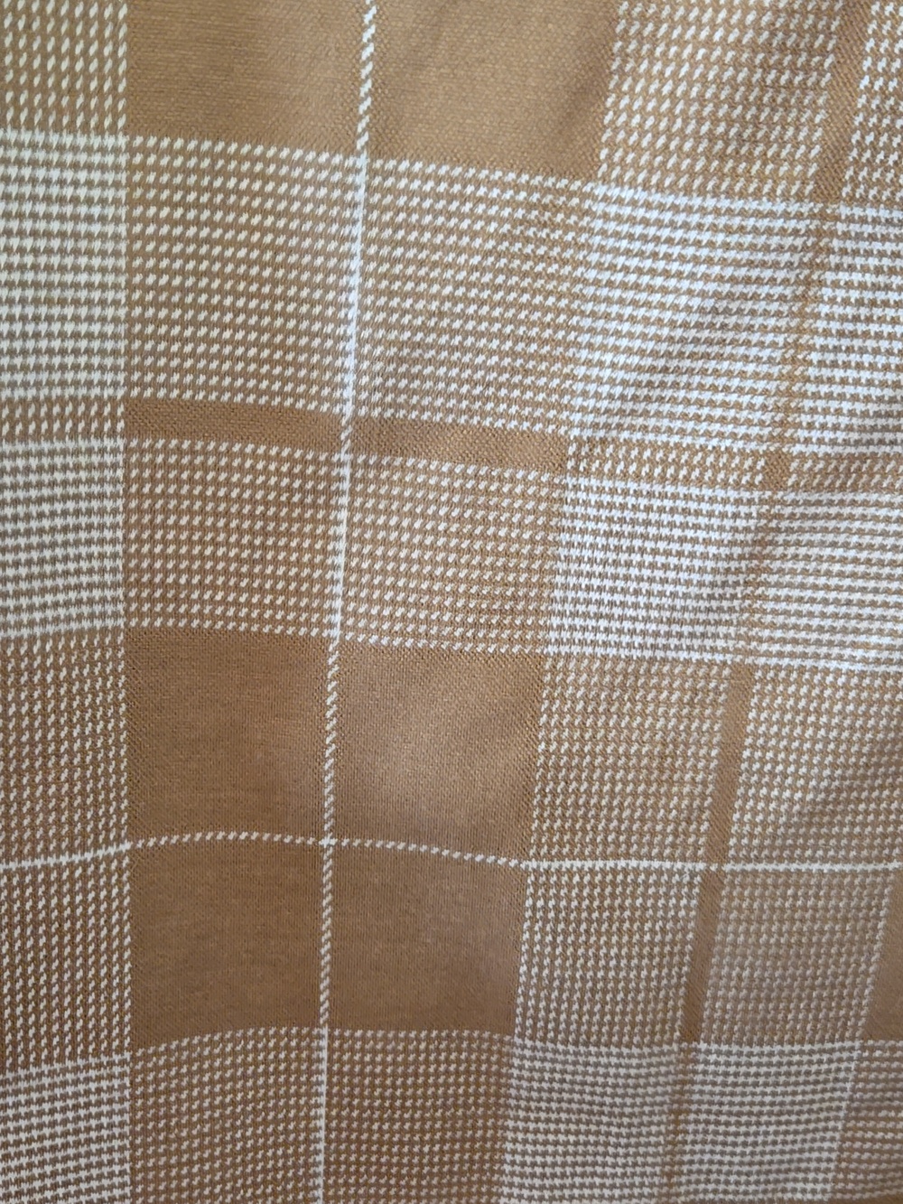 Ann Taylor Tan and Cream Plaid Midi Skirt - Picture 2 of 5